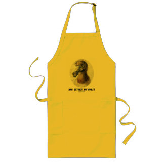Am I Extinct, Or What? (Dodo Bird Portrait) Long Apron