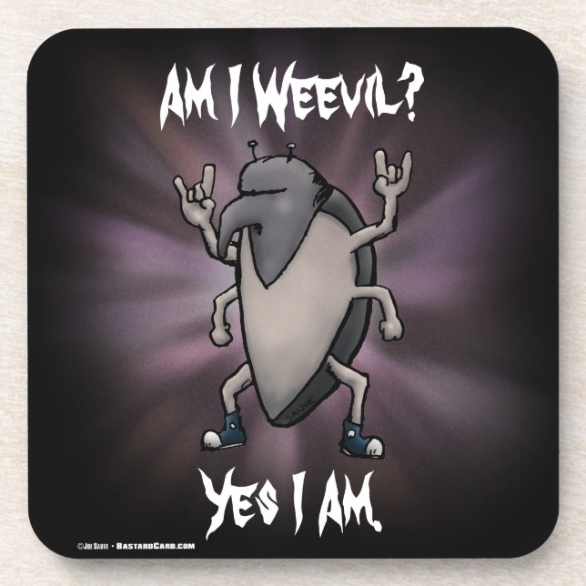 Am I Weevil Heavy Metal Cartoon Coaster (Front)