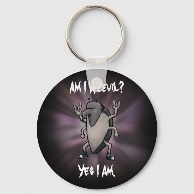 Am I Weevil Heavy Metal Cartoon Key Ring (Front)