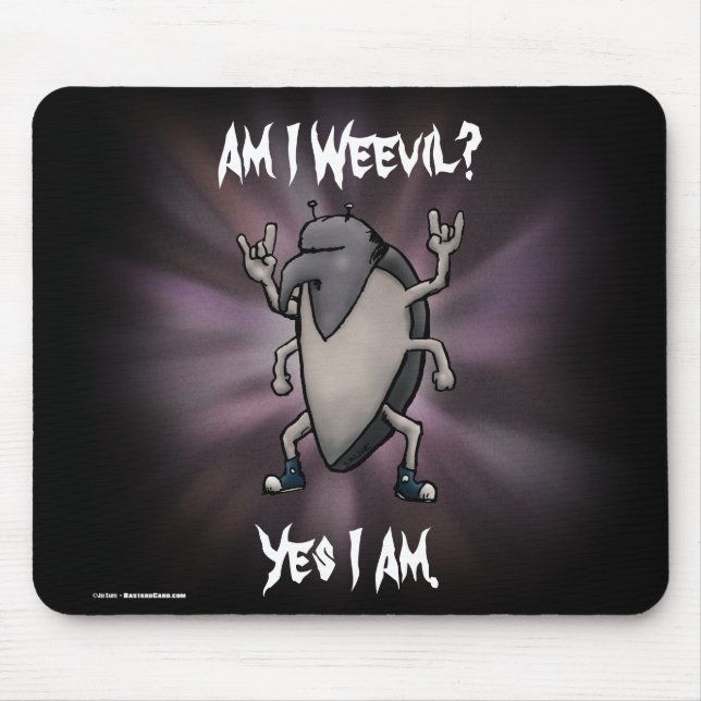 Am I Weevil Heavy Metal Cartoon Mouse Mat (Front)