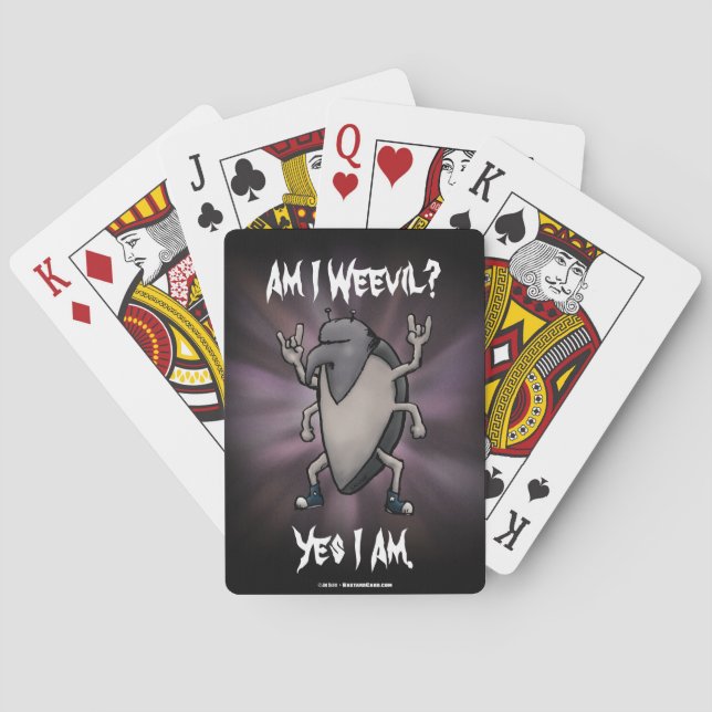 Am I Weevil Heavy Metal Cartoon Playing Cards (Back)
