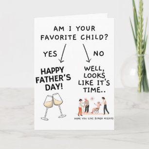 Am I Your Favourite Child, Funny Father's Day Card