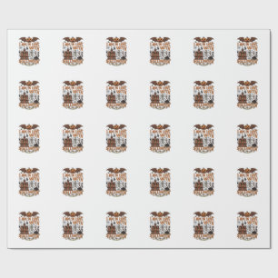 Am Love Halloween Haunted House Skeleton Pumpkin_1 Wrapping Paper