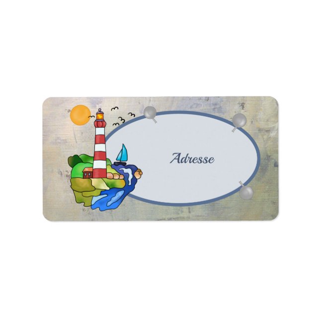 Am Meer  Adressaufkleber Label (Front)