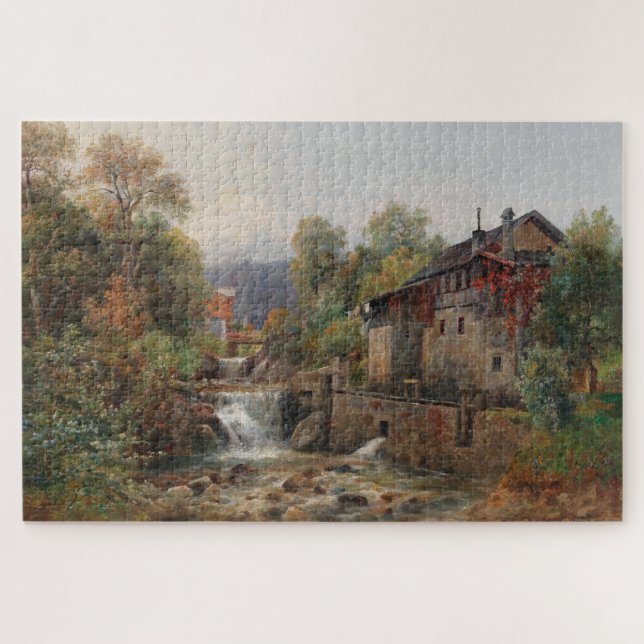 "Am Mühlenbach" (By the Mill Stream) Jigsaw Puzzle (Horizontal)