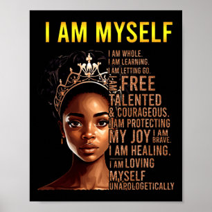 Am Myself Black Girl Magic Black History Month Afr Poster