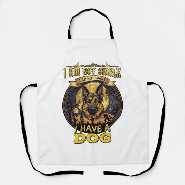Am Not Single Have Dog Halloween_1 Apron (Front)