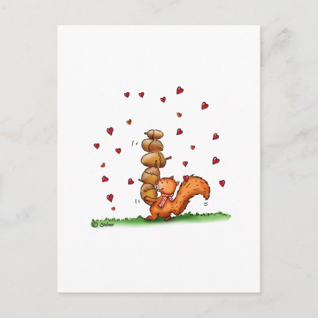 am nuts about you -humourous - Valentine's Day Holiday Postcard (Front)