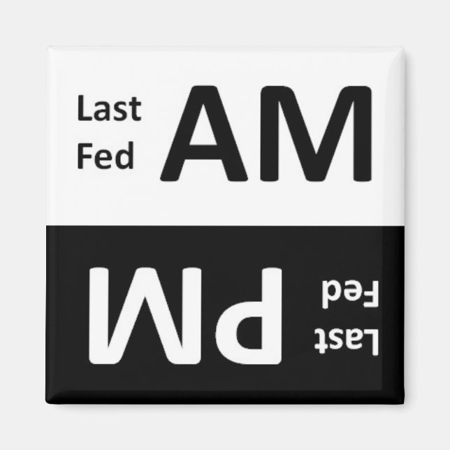 AM/PM Pet Feeding Reminder Magnet (Front)