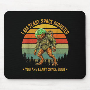 Am scary space monster funny sci-fi retro vintage mouse mat