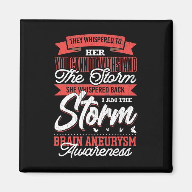 Am The Storm Brain Aneurysm Awareness Support Grap Magnet (Front)