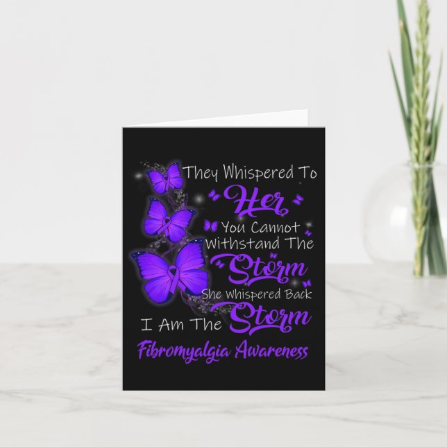 Am The Storm Fibromyalgia Awareness  Card (Front)
