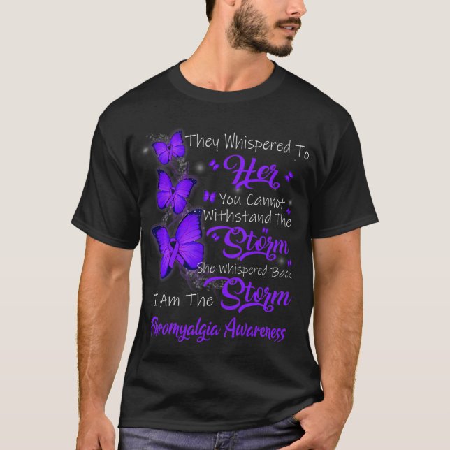 Am The Storm Fibromyalgia Awareness  T-Shirt (Front)