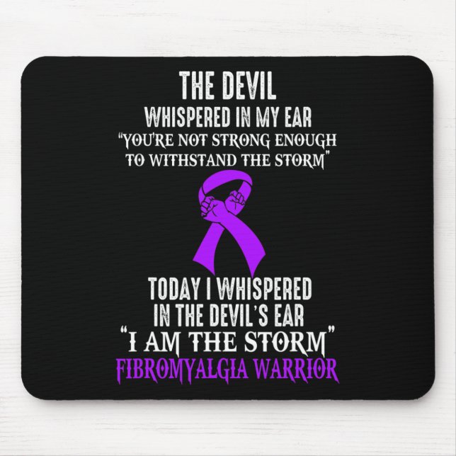 Am The Storm Fibromyalgia Awareness Warrior  Mouse Mat (Front)