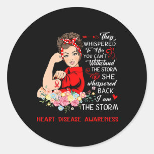 Am The Storm Heart Disease Awareness  Classic Round Sticker