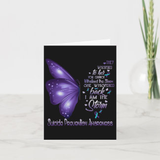 Am The Storm Suicide Prevention Awareness Butterfl Card