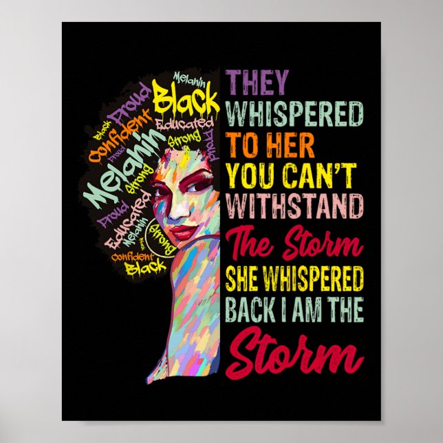 Am The Storm Women Juneteenth Black History Month  Poster (Front)