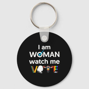 Am Woman Watch Me Vote 1 Key Ring