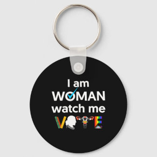 Am Woman Watch Me Vote 1 Key Ring