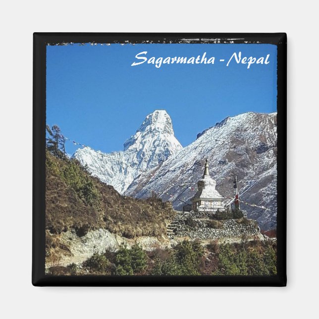 Ama Dablam & Stupa, Sagarmatha - Nepal Magnet (Front)