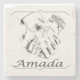 "Amada" Stone Coaster