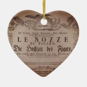 Amadeus Mozart Oper Le nozze di Figaro shabby Ceramic Tree Decoration