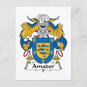 Amador Family Crest Postcard