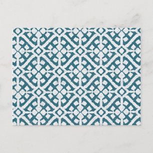 Amadora Blue Pattern Postcard