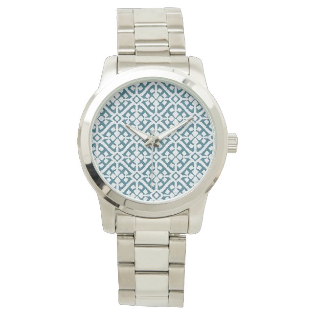 Amadora Blue Pattern Watch (Front)