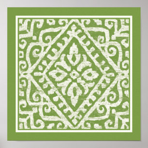 Amadora Green Pattern Poster