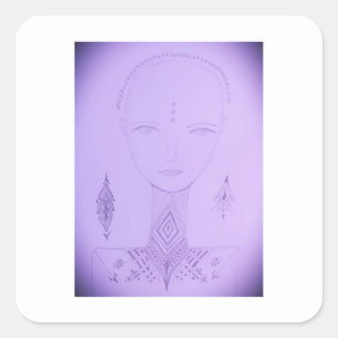 Amal Galactic Portrait Art Square Sticker