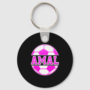 Amal Name Girls Soccer Play Football Sports Fan Ba Key Ring