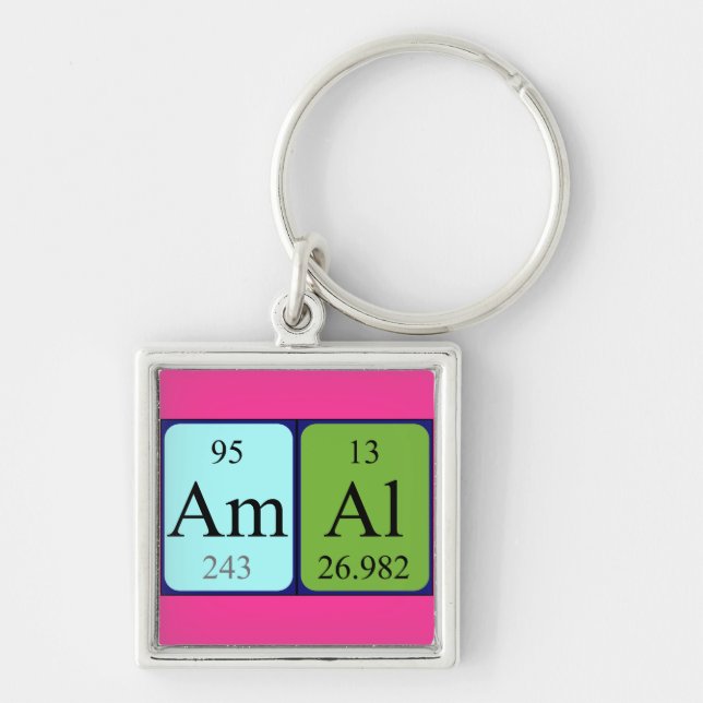Amal periodic table name keyring (Front)