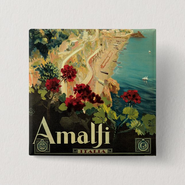 Amalfi 15 Cm Square Badge (Front)