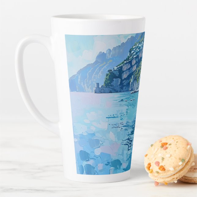 Amalfi Blues Latte Mug (In Situ)