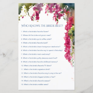 Amalfi bridal shower games who knows bride best
