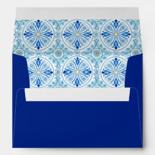 Amalfi Coast Amore Mediterranean Blue Wedding Envelope
