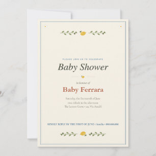 Amalfi Coast Baby Shower Invitation