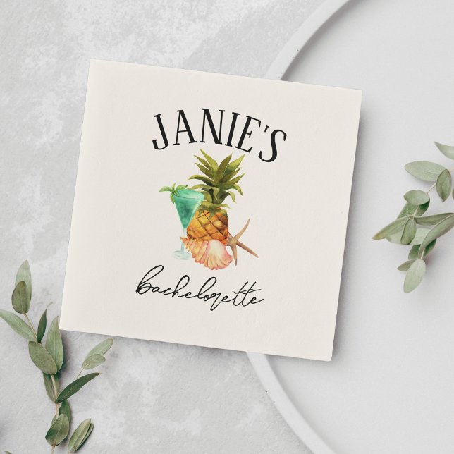 Amalfi Coast Bachelorette Party | Beach Bach Party Napkin (Creator Uploaded)