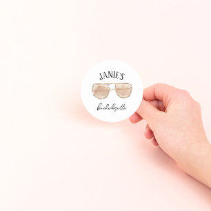 Amalfi Coast Bachelorette Party Sunglasses Classic Round Sticker