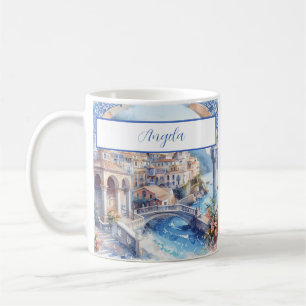 Amalfi Coast Blue Tiles Italy  Coffee Mug