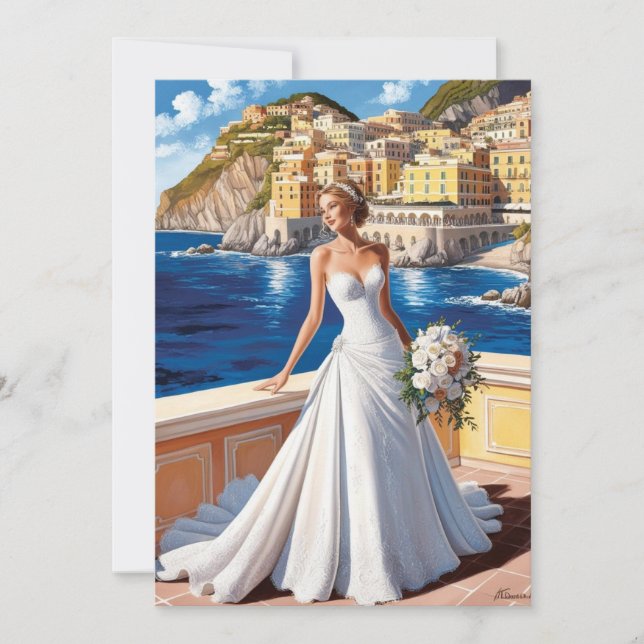 amalfi coast bridal shower invitations (Front)