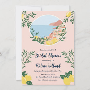 amalfi coast bridal shower invitations