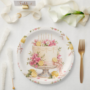 Amalfi Coast Celebration Mediterranean Lemon Paper Plate