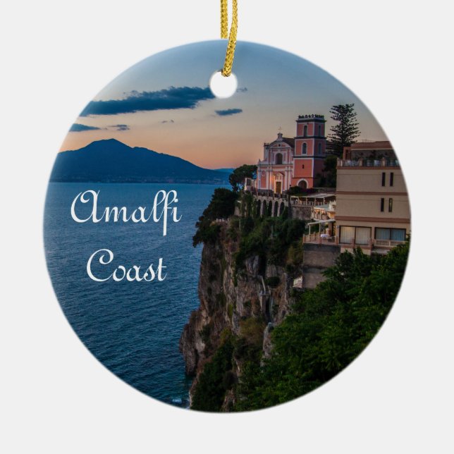 Amalfi Coast Christmas Ornament (Front)