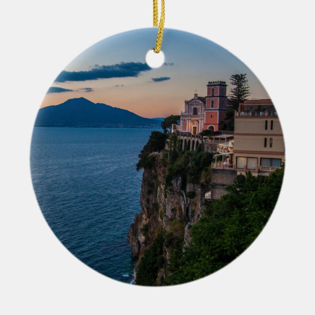 Amalfi Coast Christmas Ornament (Front)