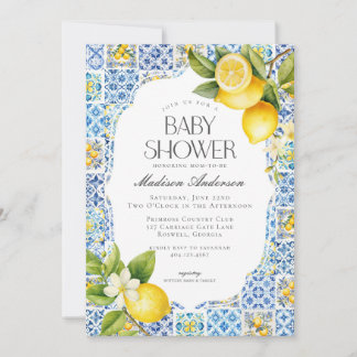 Amalfi Coast Coastal Italian Baby Shower Invite