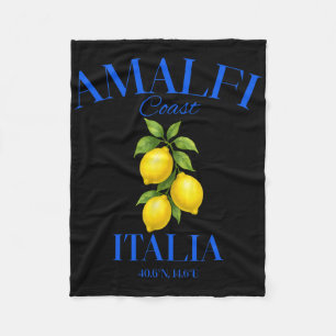 Amalfi Coast Italia Lemons Summer Travel Vacation  Fleece Blanket