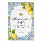 Amalfi Coast Italian Baby Shower Welcome Sign