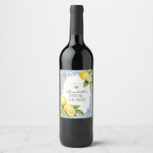 Amalfi Coast Italian Bridal Shower Barware Wine Label